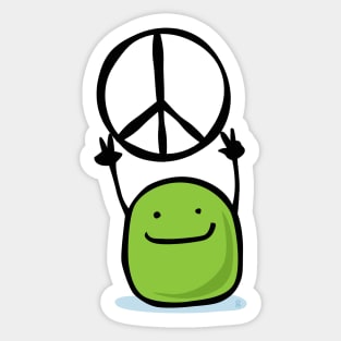 Green 'Peas' Sticker